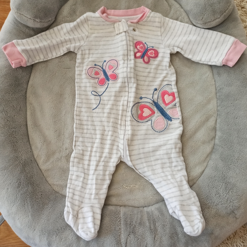 Butterfly footie pajamas